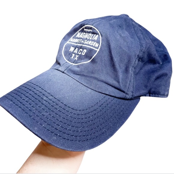 Magnolia Market & Garden Waco TX Unisex Blue Washed Baseball Style Hat - Picture 7 of 16